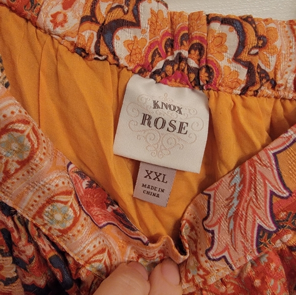 Knox Rose Paisley Maxi Dress in Orange and Pink XXL - Picture 3 of 4